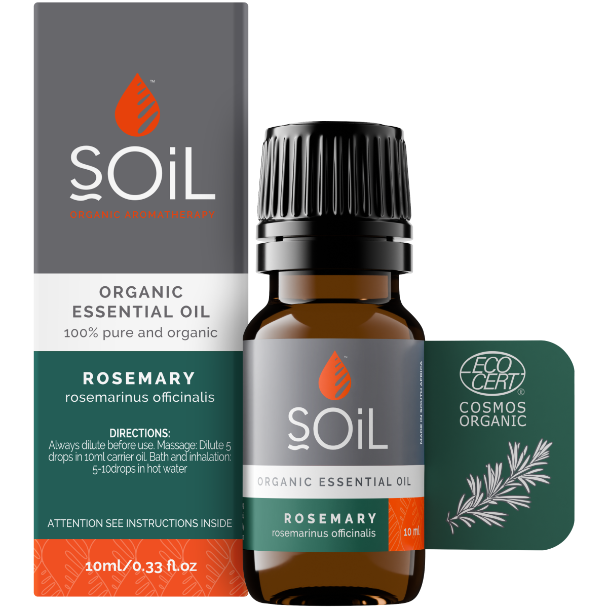 Organic Rosemary Essential Oil (Rosemarinus Officinalis) 10ml