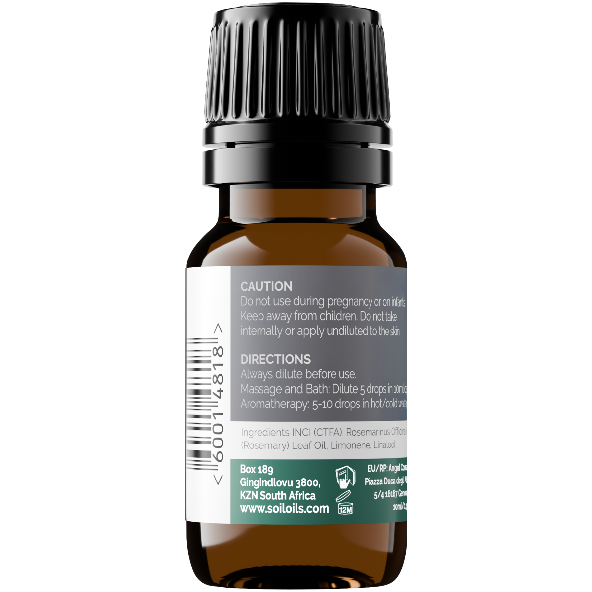 Organic Rosemary Essential Oil (Rosemarinus Officinalis) 10ml