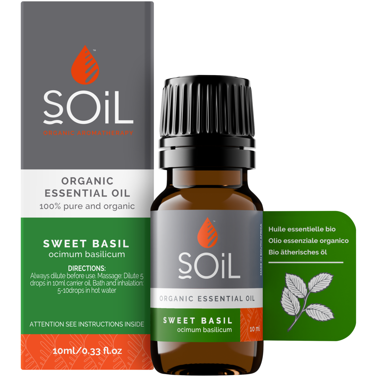 Organic Basil Essential Oil (Ocimum Basilicum) 10ml