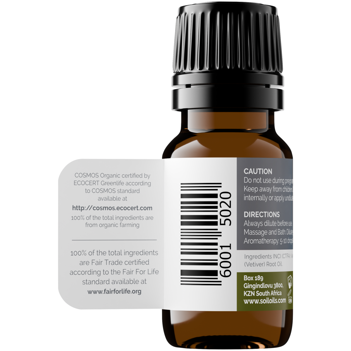 Organic Vetiver Essential Oil (Vetiveria Zizanoides) 10ml