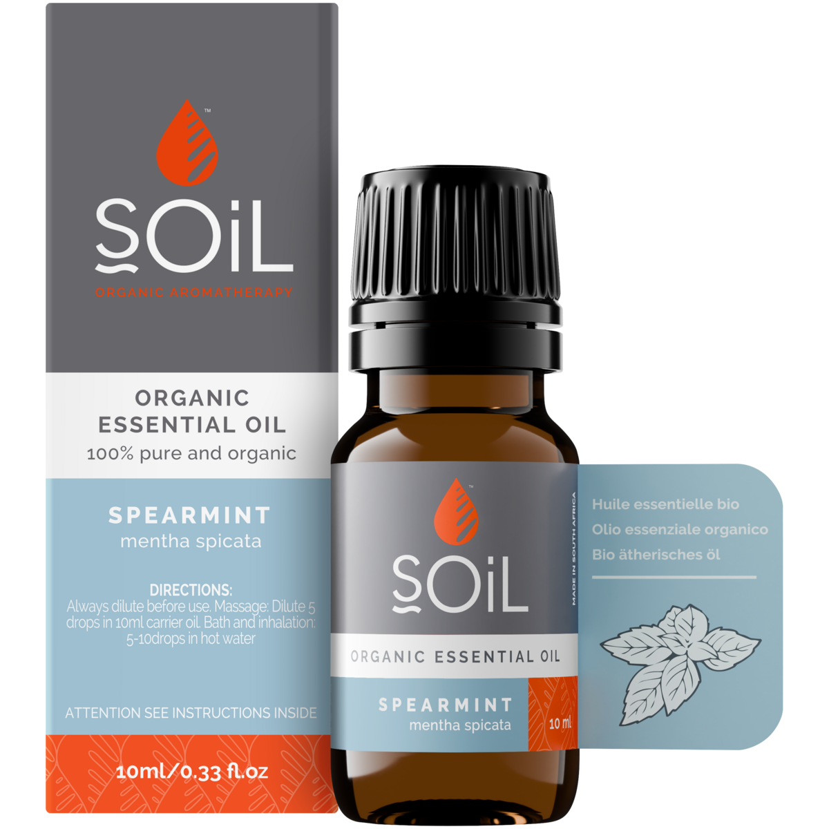 Organic Spearmint Essential Oil (Mentha Spicata) 10ml