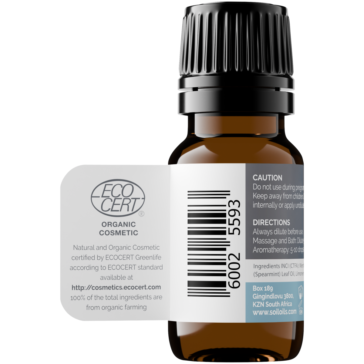 Organic Spearmint Essential Oil (Mentha Spicata) 10ml