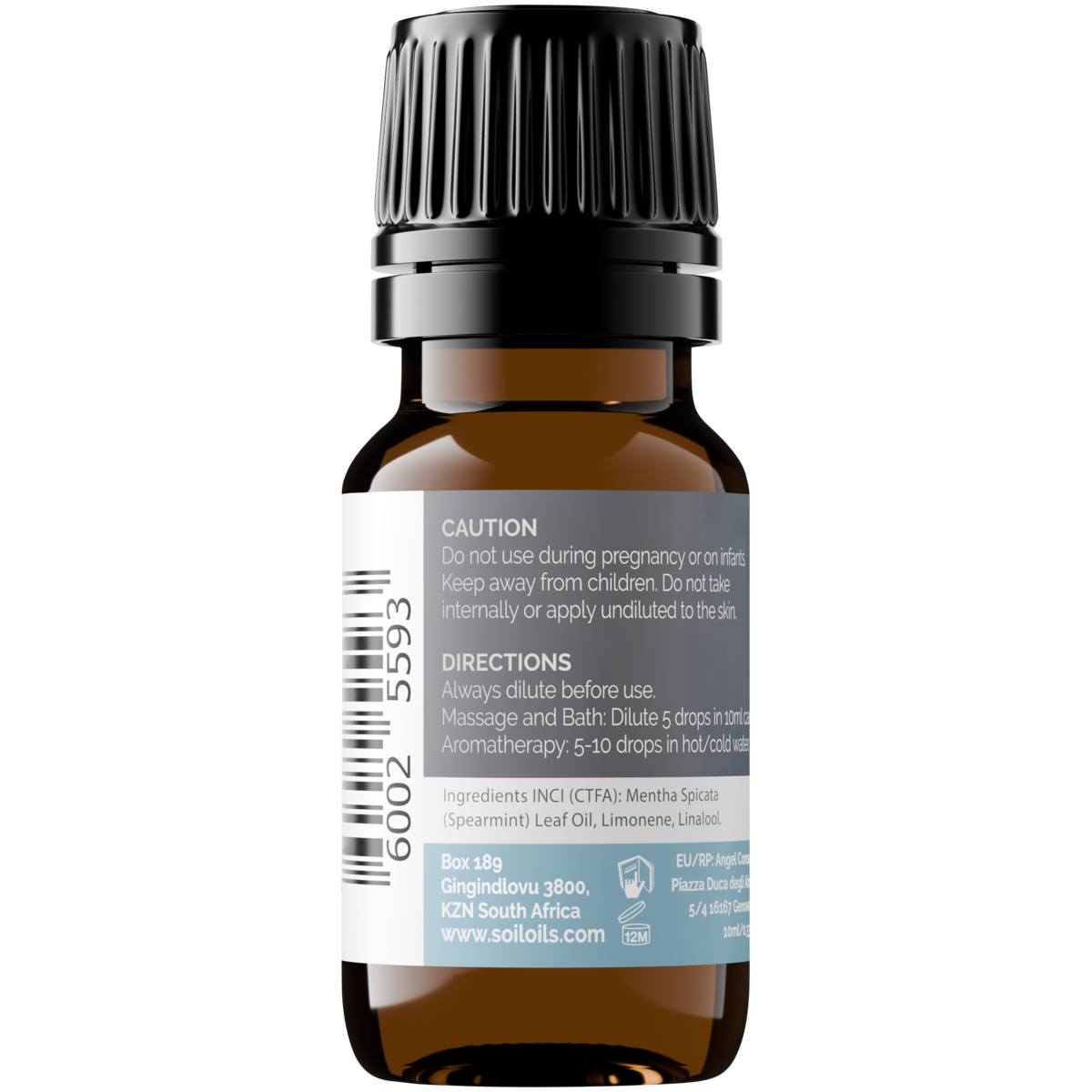 Organic Spearmint Essential Oil (Mentha Spicata) 10ml
