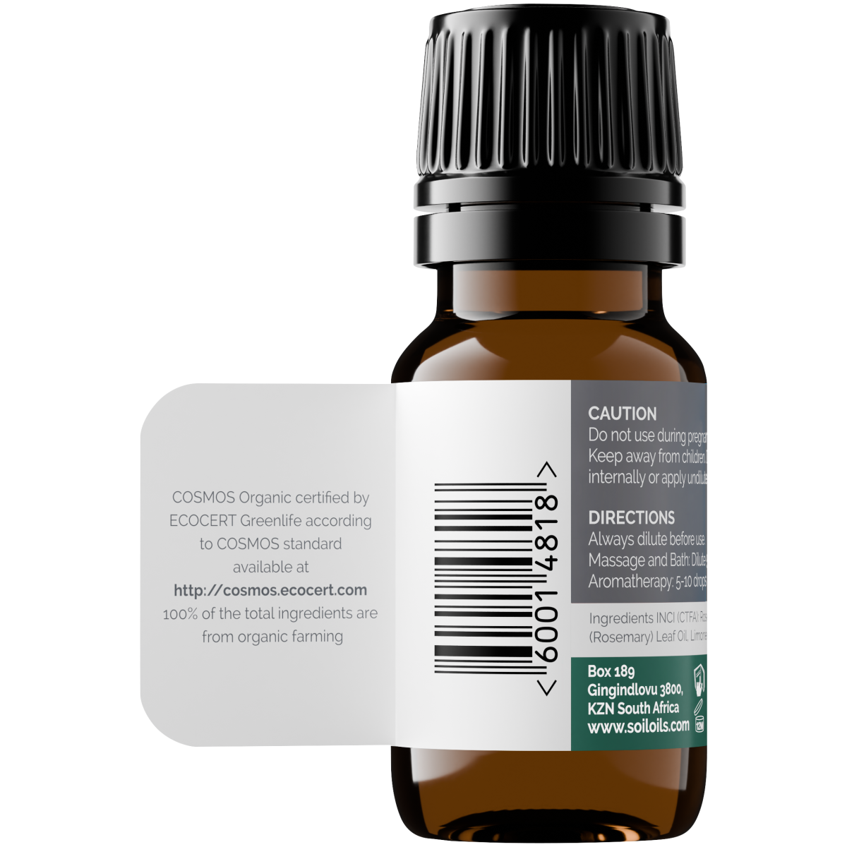 Organic Rosemary Essential Oil (Rosemarinus Officinalis) 10ml