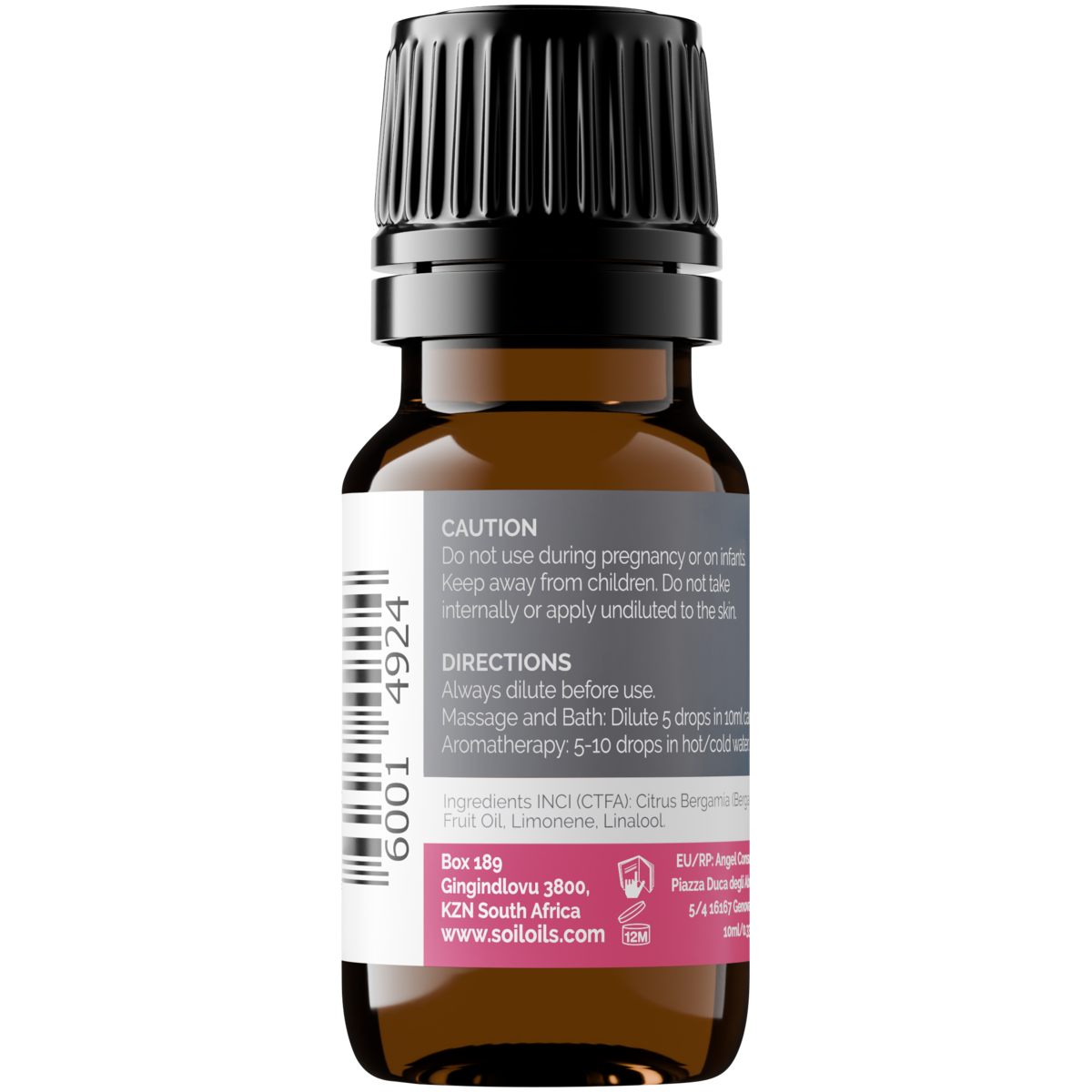 Organic Bergamot Essential Oil (Citrus Bergamia) 10ml