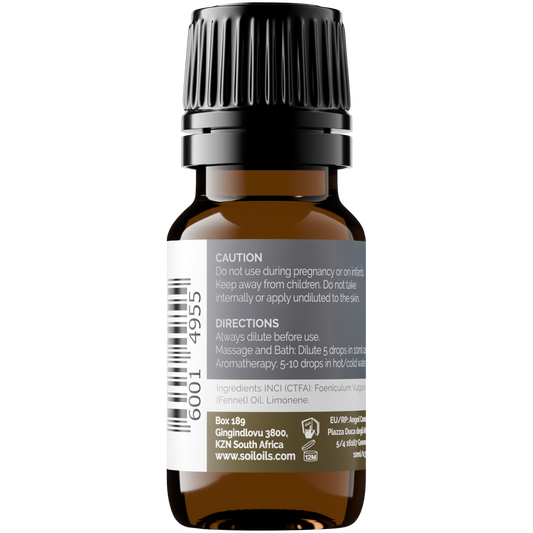 Organic Fennel Essential Oil (Foeniculum Vulgarus) 10ml